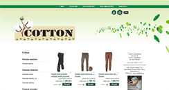 Desktop Screenshot of cottonlitomerice.cz